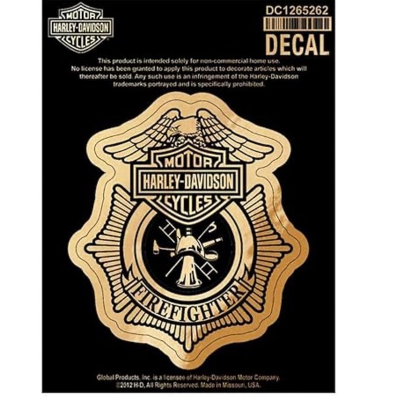 Harley Davidson Firefighter Decal - Picture 5 of 5